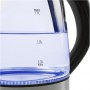 Tristar | Glass Kettle with LED | WK-3377 | Electric | 2200 W | 1.7 L | Glass | 360° rotational base | Black/Stainless Steel - 4